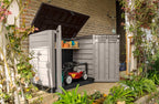 Abri horizontal poubelle SIO Pro 1200 litres en polypropylène imperméable avec plancher inclus verrouillable charge maximale 28 kg
