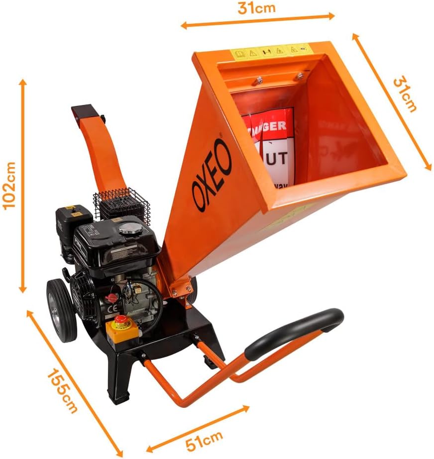 Broyeur De Végétaux Thermique 7 CV 212 cm³ Pour Branches Jusqu’à 6.5 cm