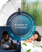 Climatiseur mobile 9000 BTU 4 en 1 WiFi minuterie 24 h télécommande kit fenêtre 22 m² classe A
