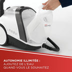 Nettoyeur vapeur Smart 120 1500 W chaudière 4 bars réservoir 2 L chauffe 2 min avec 14 accessoires