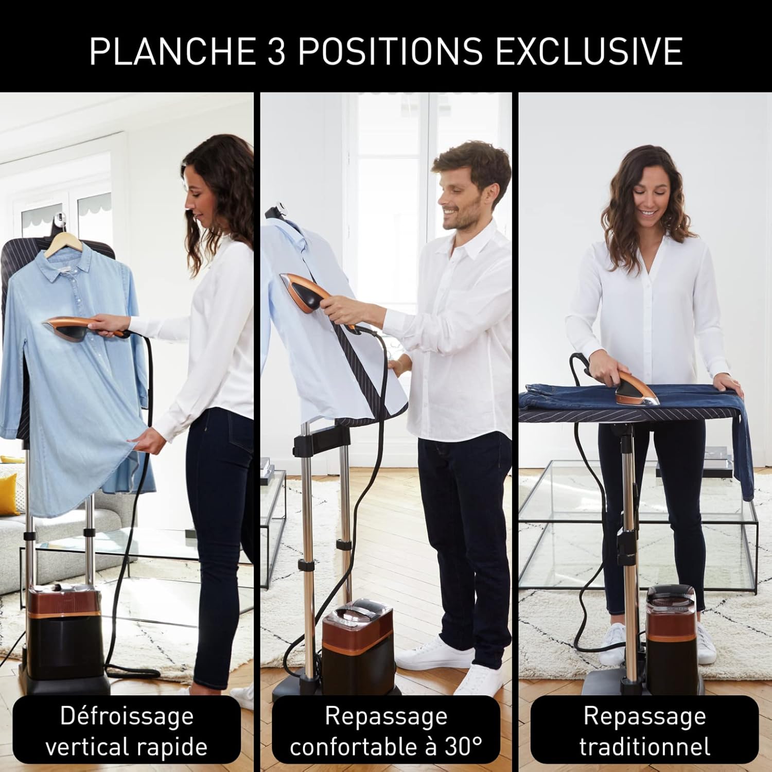 Solution de défroissage Ixeo Power QT2020C0 2170 W pression 5,8 bar planche Smartboard 3 positions