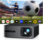 Vidéoprojecteur G2 Google TV 14.0 1080P natif 4K 2200 ANSI MEMC HDR10 Dolby Audio 40 W WiFi 6 Bluetooth 5.4