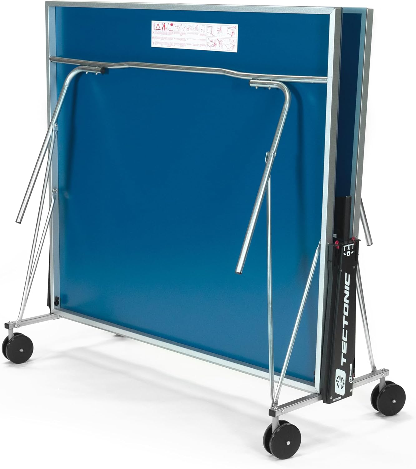 Table de ping-pong extérieure pliable 274 x 167 cm avec filet système de verrouillage acier 4 joueurs