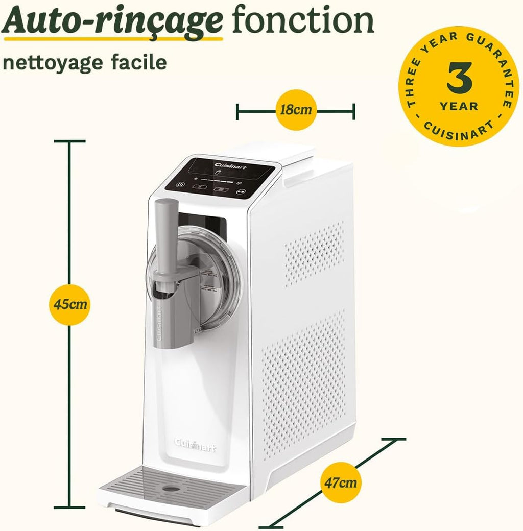 Machine à glace Frost Fusion 6 en 1 1,6 L avec compresseur intégré 6 programmes maintien au froid blanc