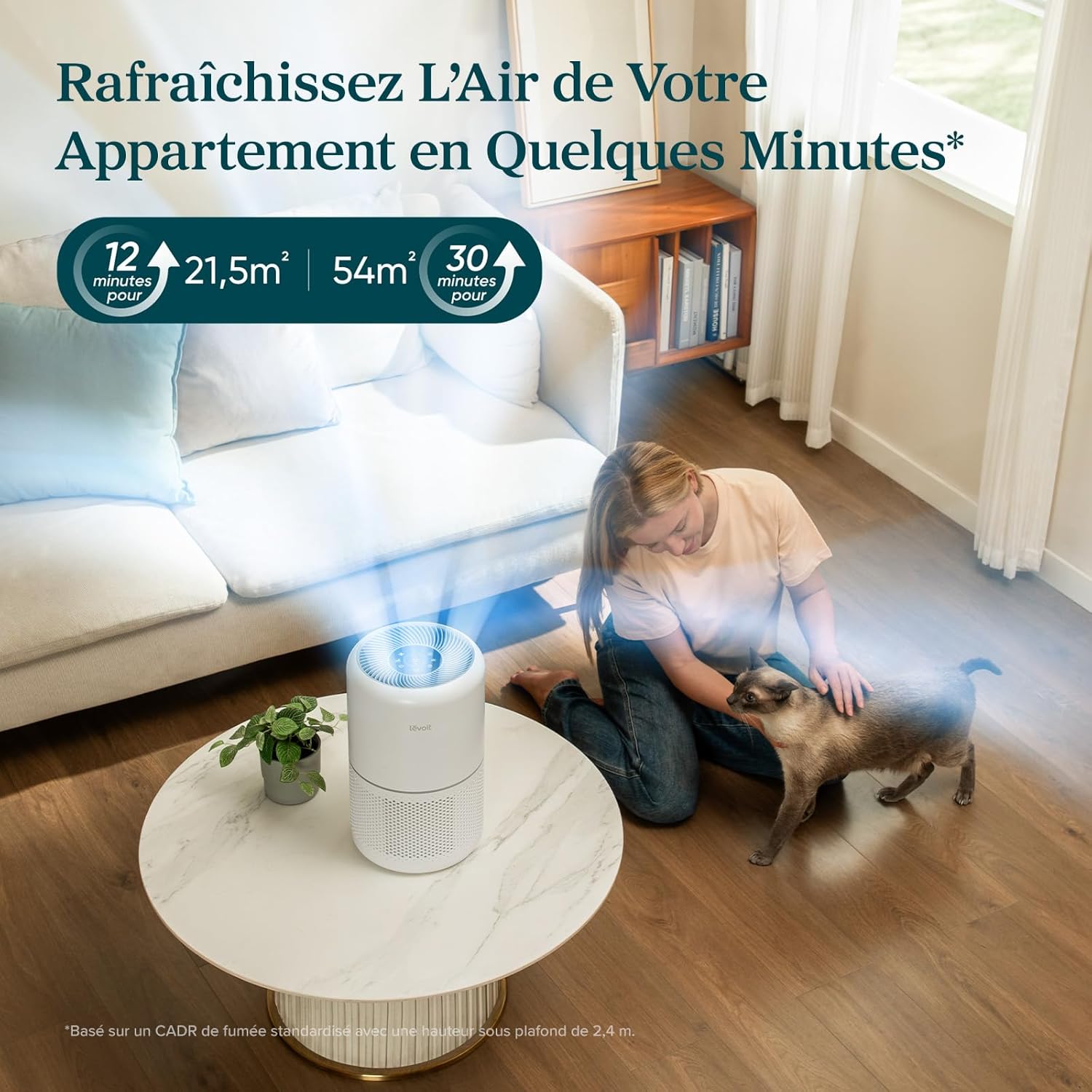 Purificateur d’air Core 300S HEPA pour 50 m² contrôle app Alexa capteur qualité air 22 dB