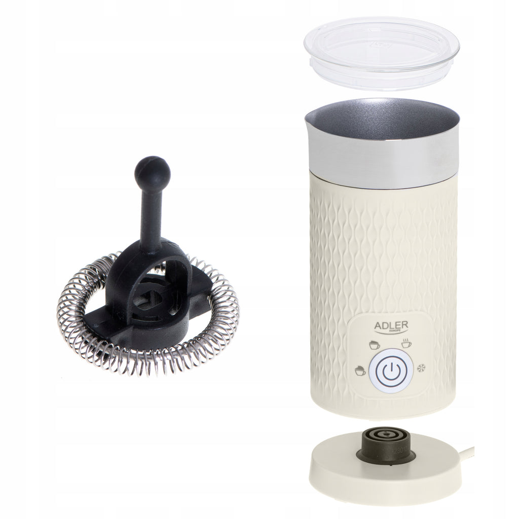 2x Elektryczny Spieniacz Do Mleka Kremowy Ad 4495 Do Kawy Cappuccino Latte Idealny Do Spieniania Mleka