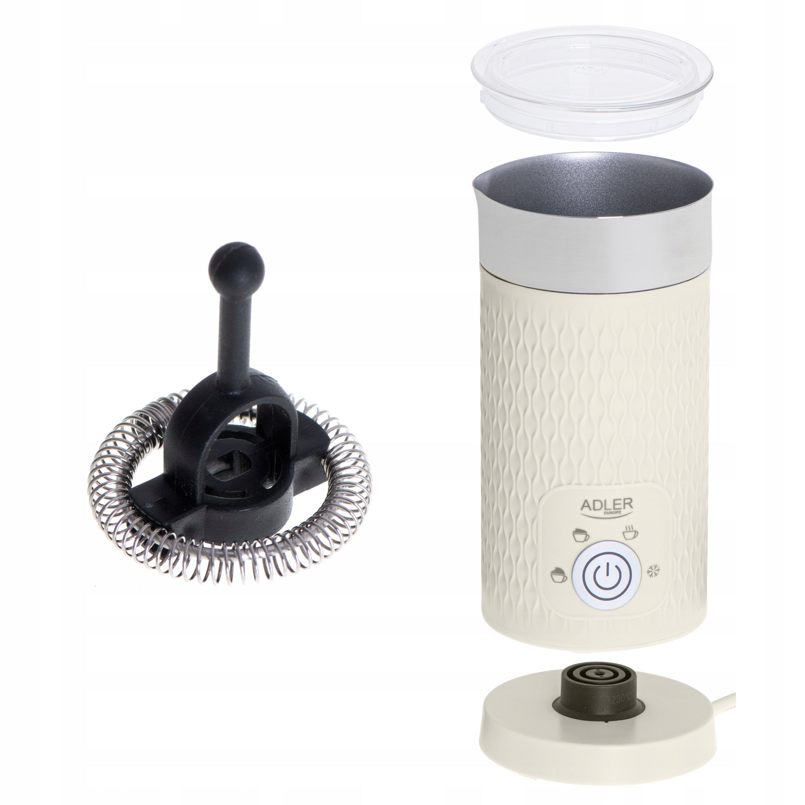 2x Elektryczny Spieniacz Do Mleka Kremowy Ad 4495 Do Kawy Cappuccino Latte Idealny Do Spieniania Mleka