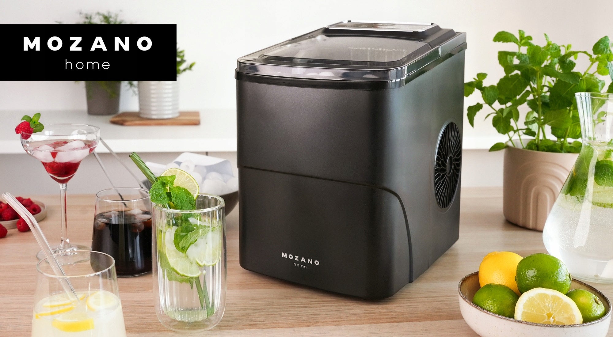 Kostkarka do lodu Multi Cube 160 W wydajność 12 kg/24 h zbiornik wody 2 l z regulacją wielkości kostek i timerem