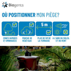 Piège extérieur anti moustiques tigres BG-Mosquitaire 13101 avec recharge attractif 6 mois et alimentation secteur