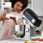 Robot pâtissier kMix KMX750BK 1000 W bol inox 5 L mouvement planétaire 6 vitesses couvercle anti-projection noir