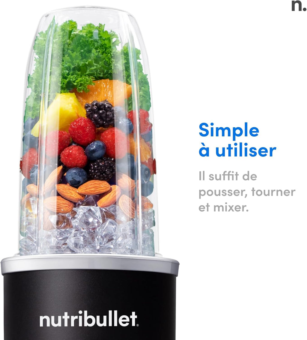Blender électrique Pro 1200 NB120MB 1200 W multifonction smoothie broyeur verres 700 ml et 900 ml noir