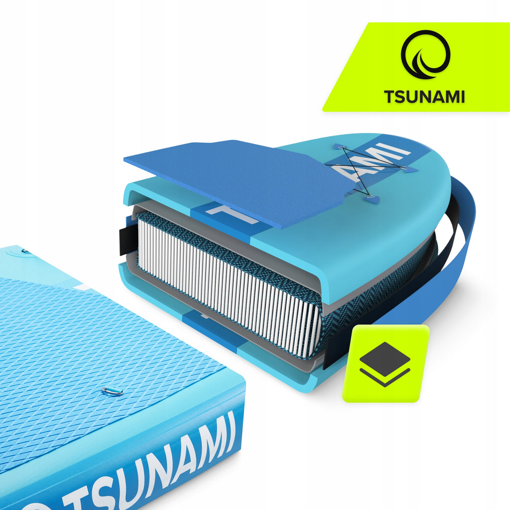 Deska SUP dmuchana do pływania Turquise 2 320 cm DWF PVC z wiosłem pompką plecakiem i zestawem naprawczym