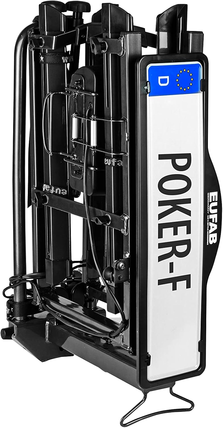 Porte-vélo d’attelage 12010LAS Raven pliable pour 2 vélos charge 50 kg prise 13 broches noir