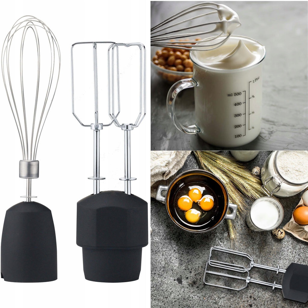 Blender ręczny Six-Edge HB01S 1500 W 8w1 z tytanowymi ostrzami 25 prędkościami Turbo i zestawem 14 elementów