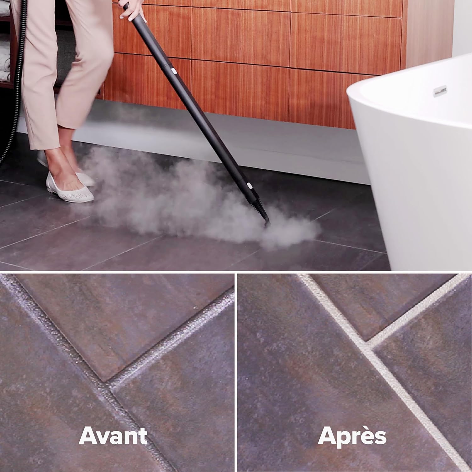 Nettoyeur vapeur Neat 1500 W réservoir 1,6 L vapeur 135 °C autonomie 50 min kit 17 accessoires sols voiture joints