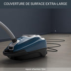 Aspirateur avec sac Silence Force Effitech RO7451EA 400 W 4,5 L filtre HEPA 57 dB rayon 12 m bleu