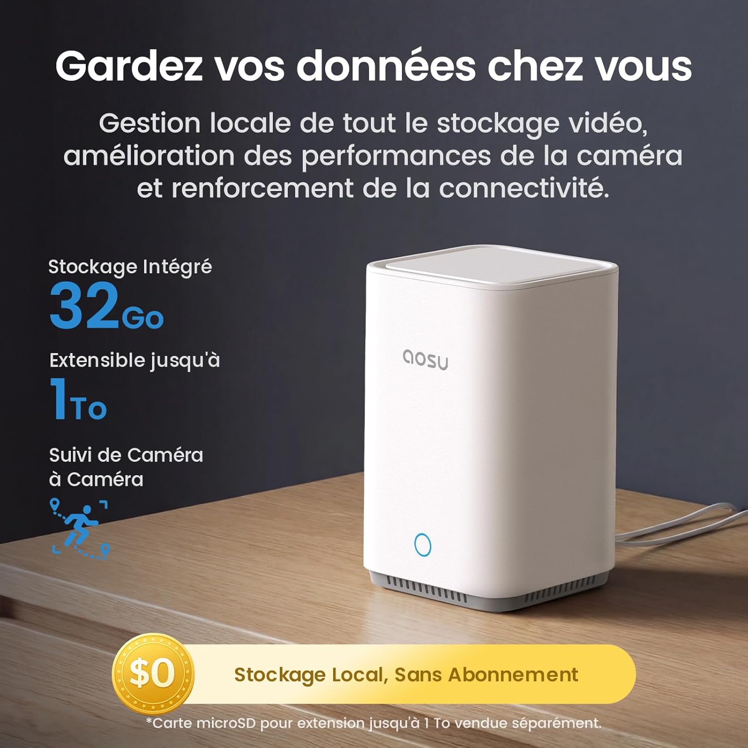 Caméra surveillance 4K T2 Ultra solaire kit 2 caméras 8MP vision nocturne 32 Go local extensible 1 To panorama 360° suivi IA