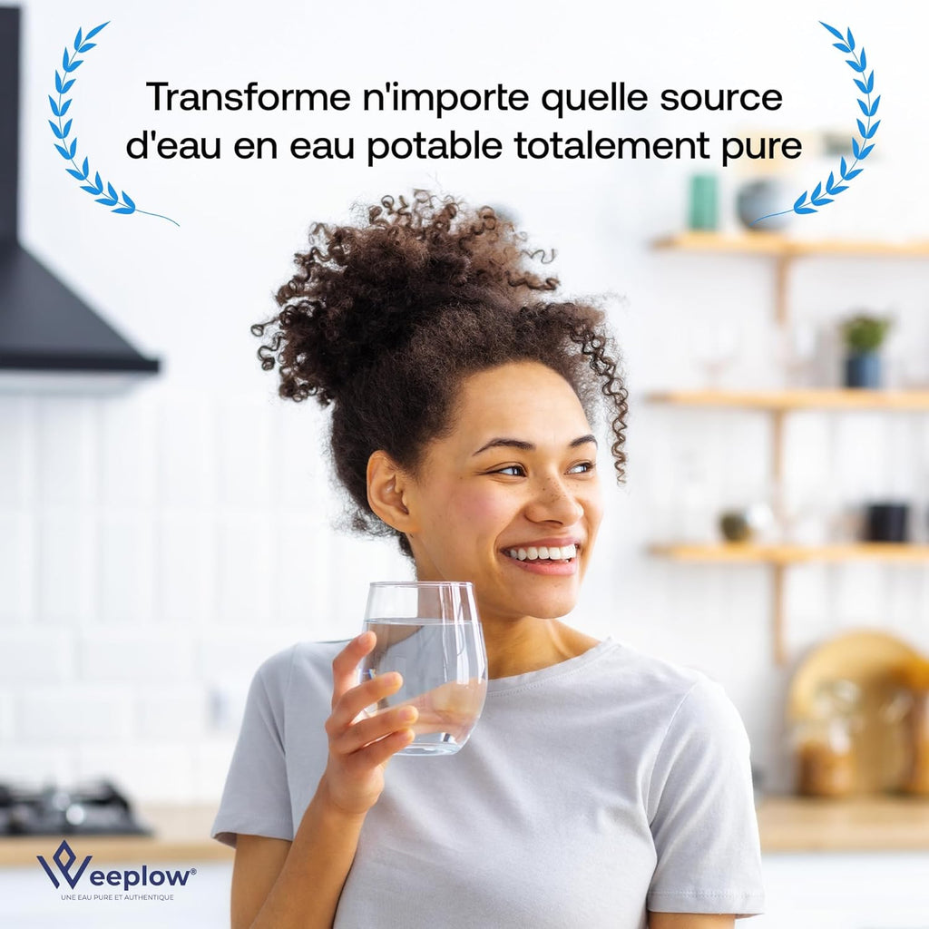 Système de filtration d’eau par gravité Earth WEEP850 8,5 L inox AISI 304 2 filtres O’Pure 2 robinet niveau d’eau