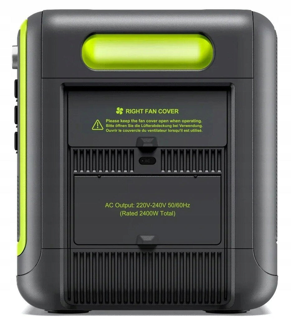 Przenośna stacja zasilania F2400 2048Wh 2400W LiFePO4 z ładowaniem solarnym i portami USB-C