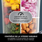 Blender processor 3 en 1 Detect Power 1200W bol mélange lame malaxeur gobelet individuel pétrir mixer hacher TB401EU