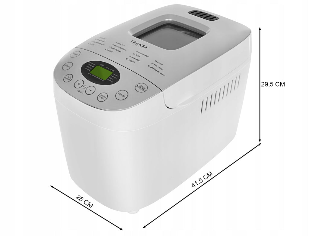 Wypiekacz automat do chleba 15 programów 2 mieszadła SmartBake 850W