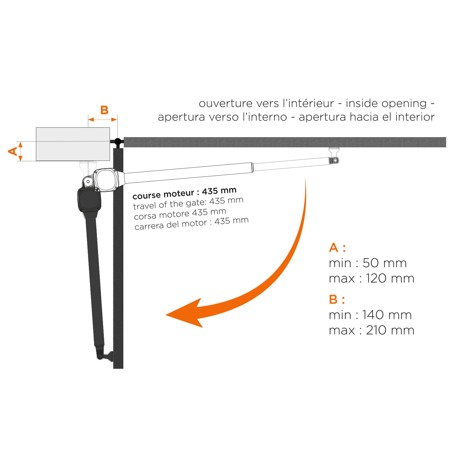Motorisation portail battant OpenGate MVE0100 24V avec 2 télécommandes portée 50 m feu LED compatible WiFi portail jusqu'à 400 kg