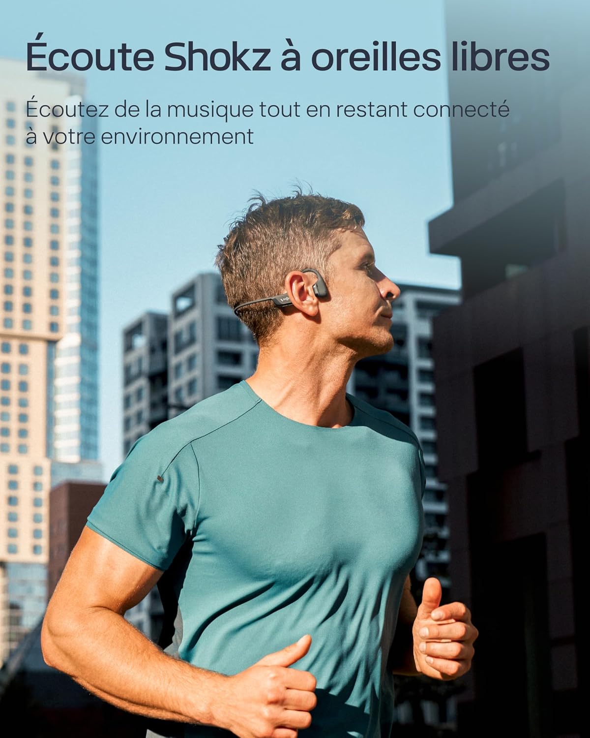 Casque conduction osseuse OpenRun Pro 2 Bluetooth 5.3 oreille ouverte IP55 autonomie 12 h charge rapide USB-C noir
