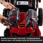 Tondeuse à gazon sans fil GP-CM 36/47 S HW Li Power X-Change 36V largeur de coupe 47 cm autotractée moteur sans charbon avec 4 batteries 4Ah