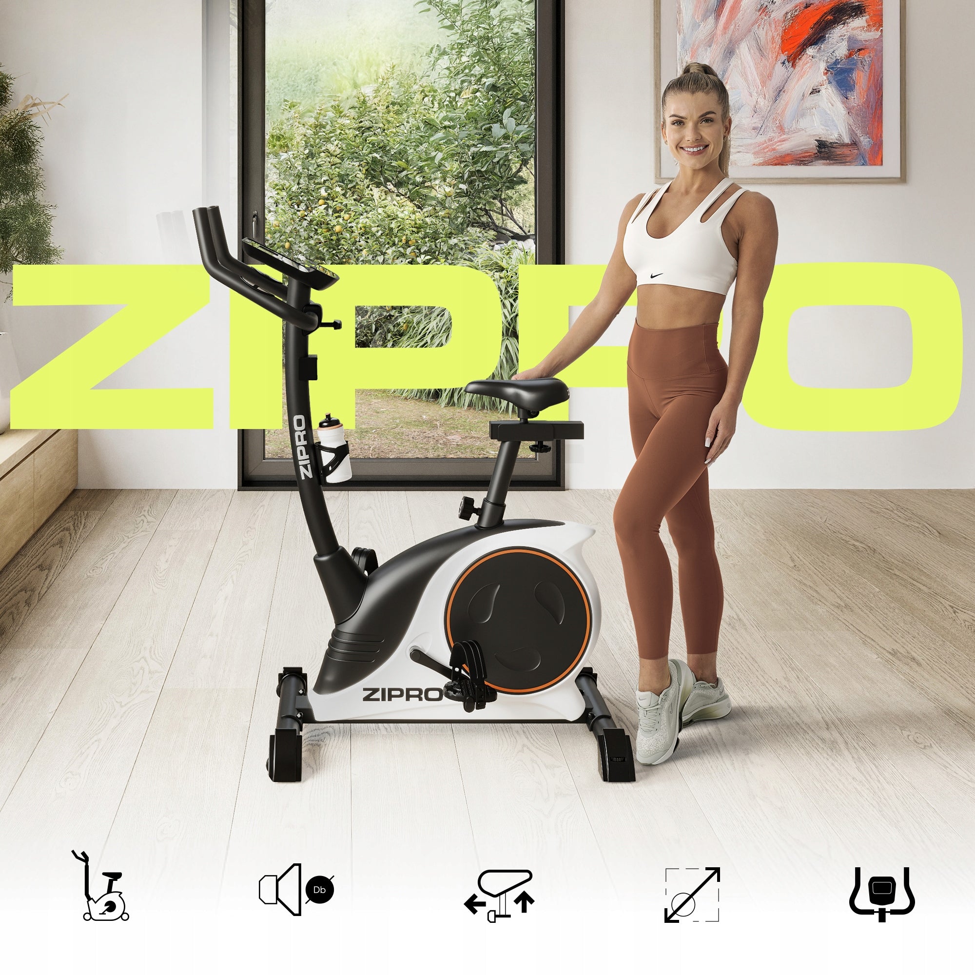 Rower stacjonarny magnetyczny Nitro RS pionowy z regulacją oporu wyświetlaczem LCD obciążenie 150 kg