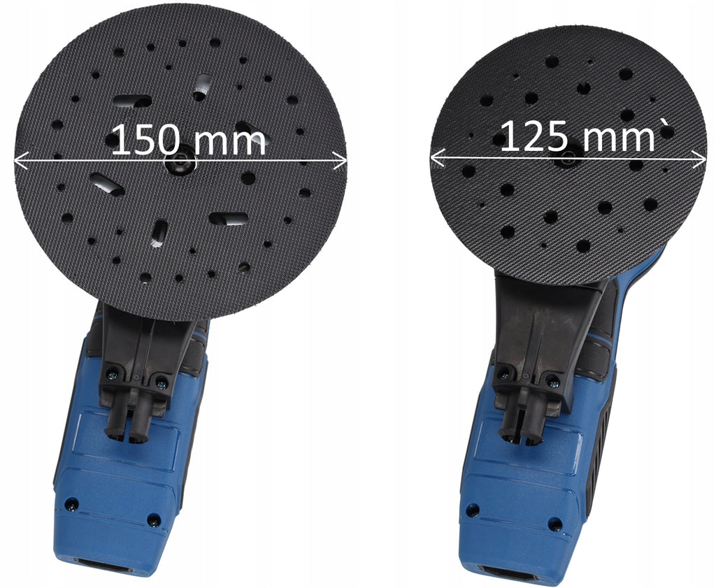 Szlifierka Mimośrodowa Oscylacyjna do Szlifowania 2 Pady 150mm 125mm Regulacja Prędkości 350W DEDRA