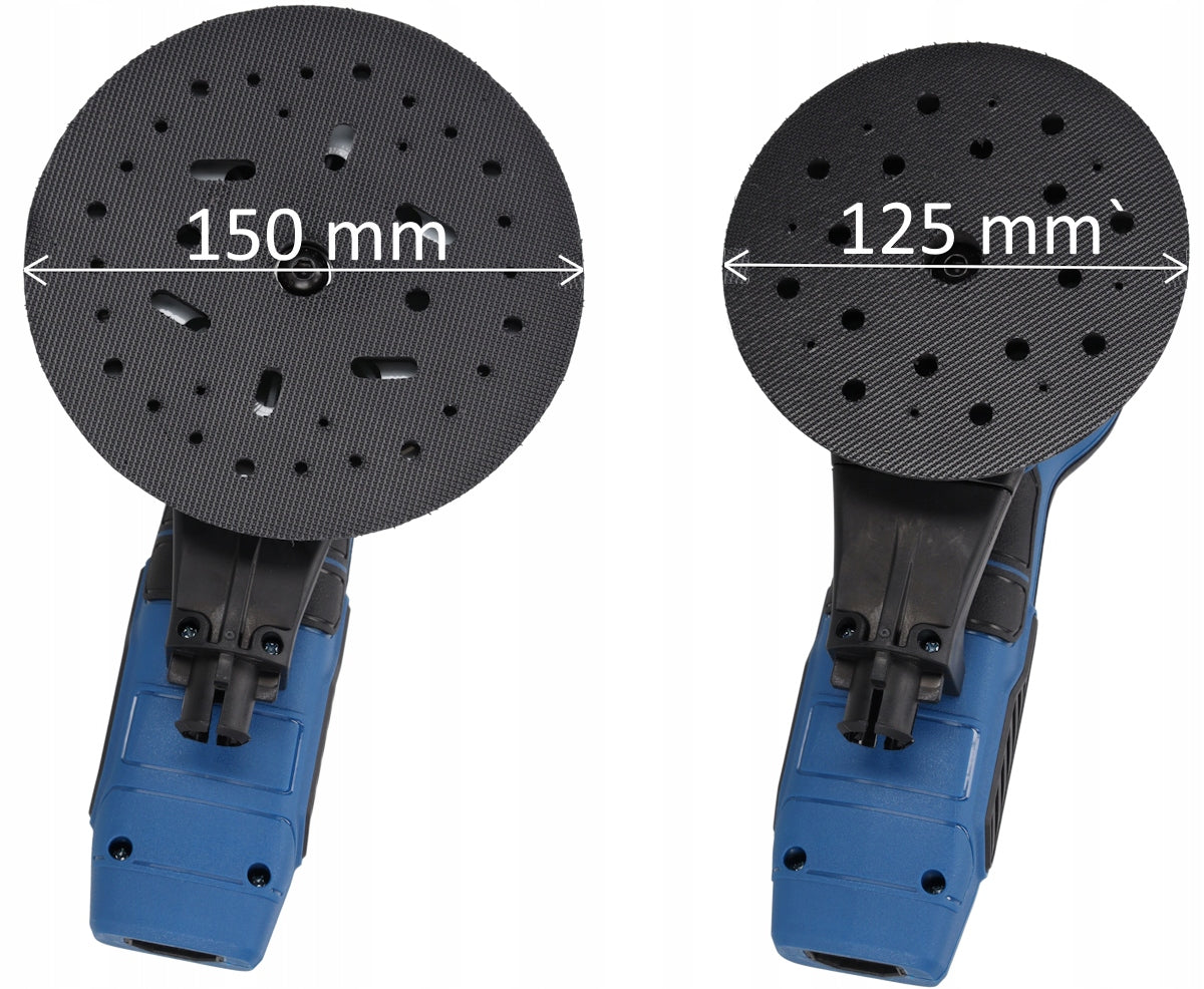 Szlifierka Mimośrodowa Oscylacyjna do Szlifowania 2 Pady 150mm 125mm Regulacja Prędkości 350W DEDRA