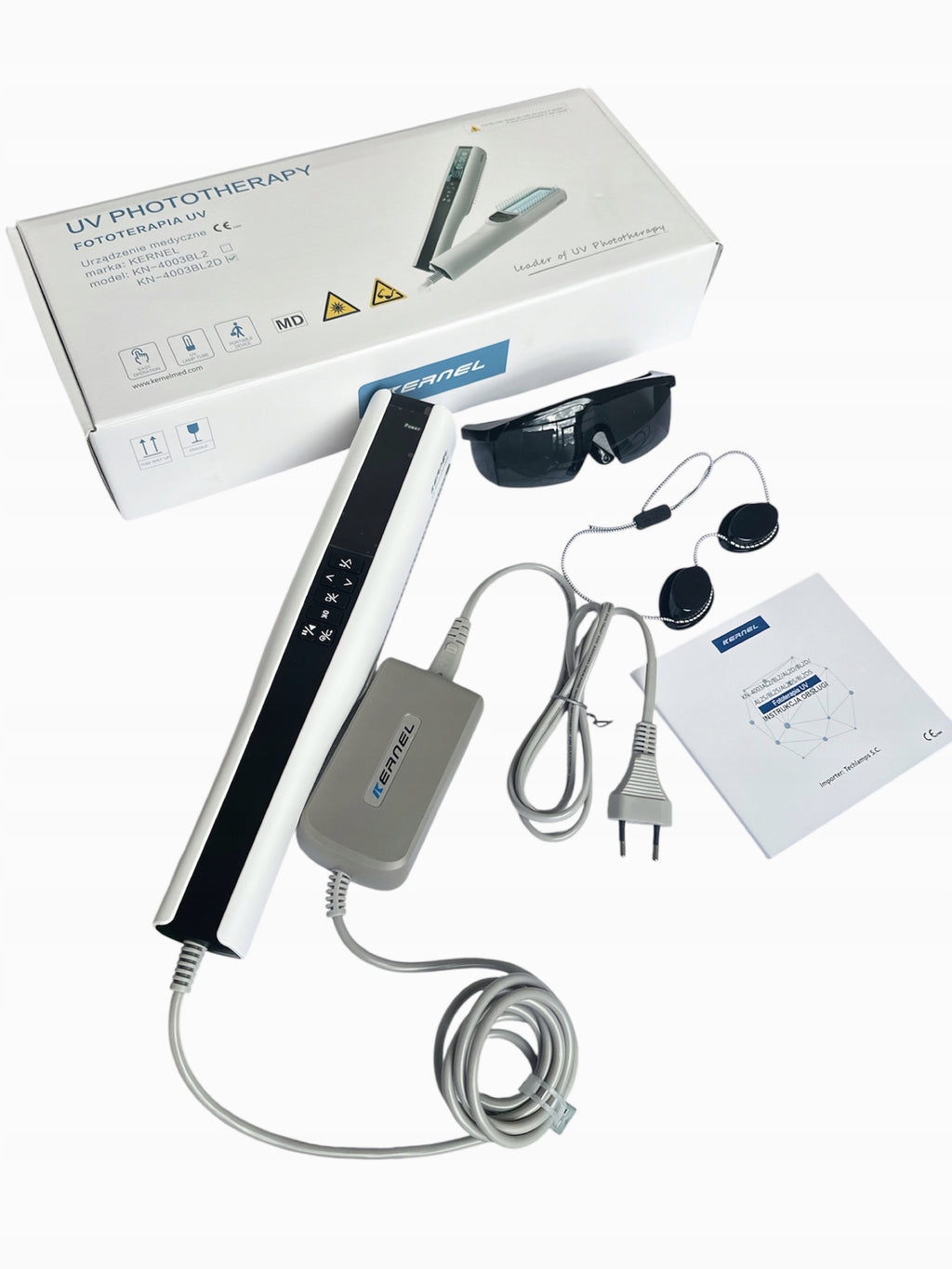 Profesjonalna lampa wąskopasmowa UVB 311nm KN-4003BL2 skuteczna terapia łuszczycy bielactwa AZS
