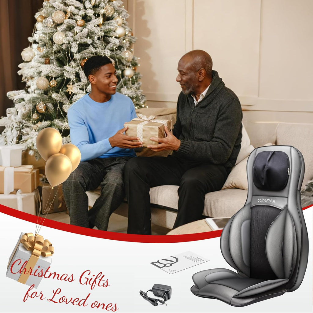 Siège massant Shiatsu dos cou pétrissage 2D 3D chaleur compresse réglable massage complet corps