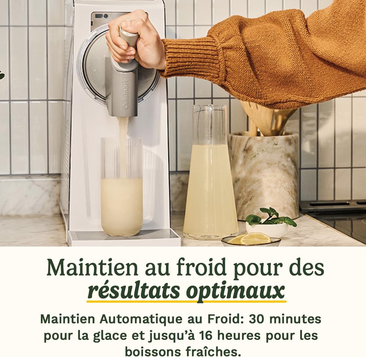 Machine à glace Frost Fusion 6 en 1 1,6 L avec compresseur intégré 6 programmes maintien au froid blanc