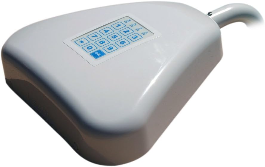 Alarme piscine Aqualarm Classic clavier digital NF P90-307-1 détection chute 115 dB batterie alcaline portée 7 m blanc