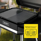 Duży elektryczny grill ogrodowy stojący 5w1 3050W o wysokiej mocy z pokrywą i termometrem idealny do ogrodu