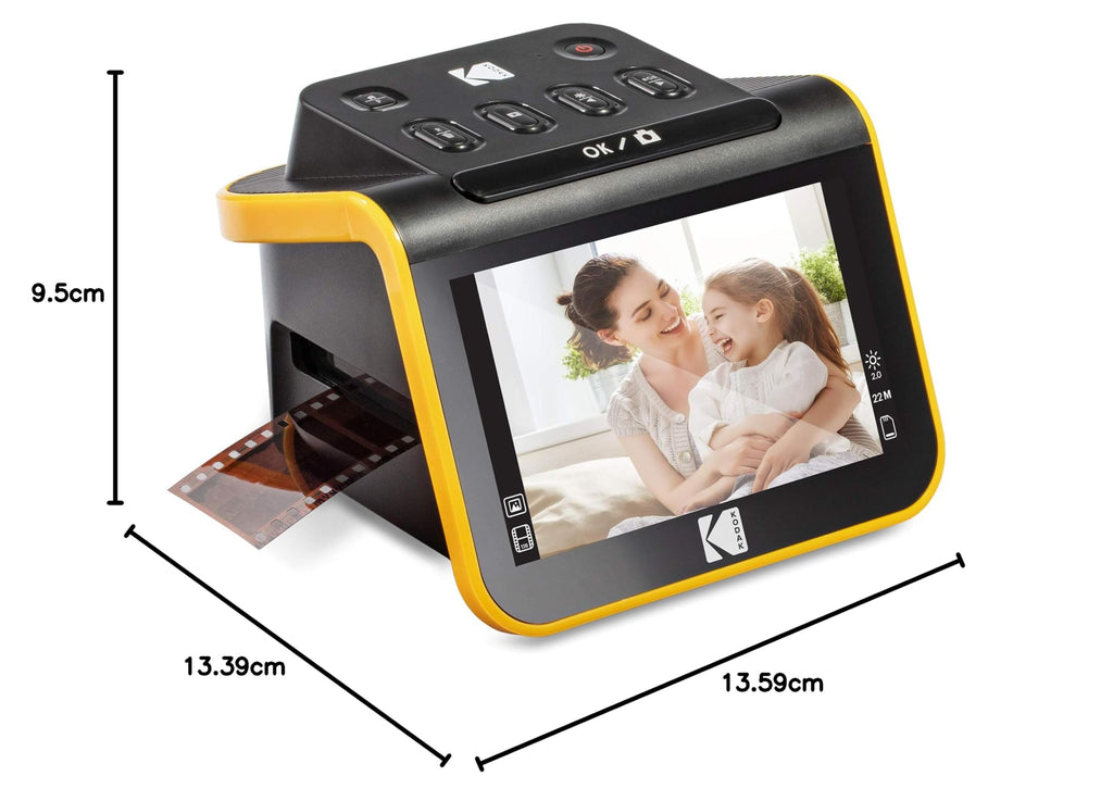 Scanner de négatifs et diapositives Slide N Scan écran LCD 5 pouces 22 MP conversion numérique film 35 mm 110 126 JPEG