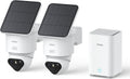 Caméra surveillance 4K T2 Ultra solaire kit 2 caméras 8MP vision nocturne 32 Go local extensible 1 To panorama 360° suivi IA
