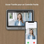 Judas de porte caméra CP4 1080p écran tactile 4,3 pouces batterie 4600 mAh détection humaine audio bidirectionnel IP54