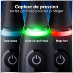 Brosse dents électrique iO 6 noire 5 modes capteur pression écran interactif 2 brossettes étui voyage