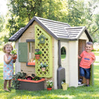 Maison jardinage enfants jardinière treillis mangeoire récupérateur eau matière recyclée dès 2 ans