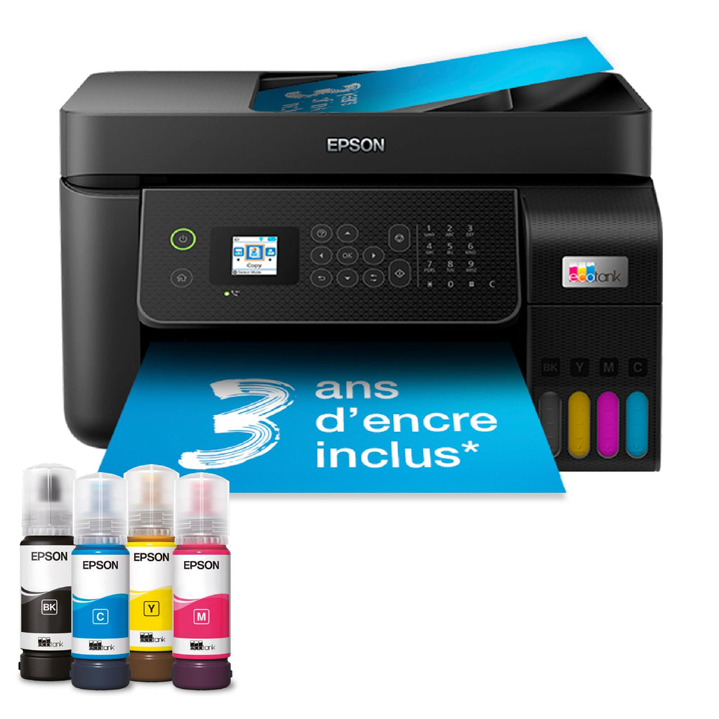 Imprimante multifonction A4 Wi-Fi EcoTank ET-4800 jet d’encre couleur avec réservoirs d’encre et chargeur automatique de documents