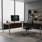 Fotel biurowy ergonomiczny obrotowy V-Basic 950 czarny z regulowanym zagłówkiem i podłokietnikami