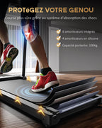 Tapis de course pliable LF-X2DC vitesse 1 à 10 km h moteur 2,0 CV charge 100 kg écran LED