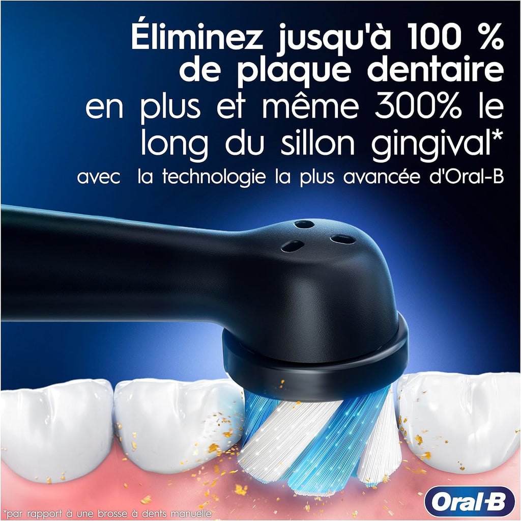 Brosse à dents électrique iO 9 7 modes capteur de pression écran couleur charge rapide avec étui