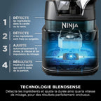 Blender processor 3 en 1 Detect Power 1200W bol mélange lame malaxeur gobelet individuel pétrir mixer hacher TB401EU