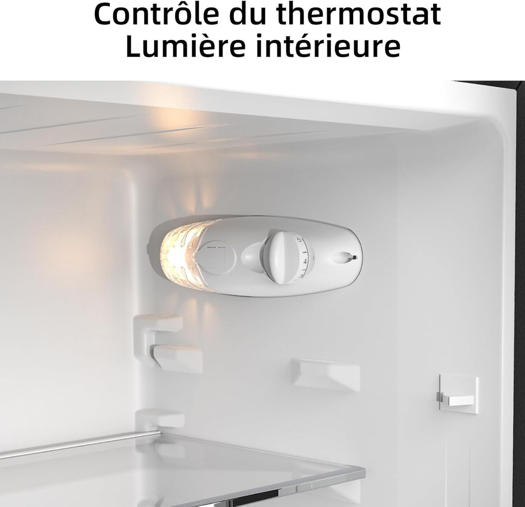 Réfrigérateur congélateur bas FBM157L42 157 L 109 + 48 L largeur 47,4 cm Low Frost 39 dB portes réversibles noir