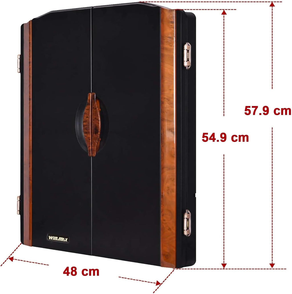 Cible de fléchettes électronique LED avec armoire 38 jeux 211 options 12 fléchettes pointe souple adultes