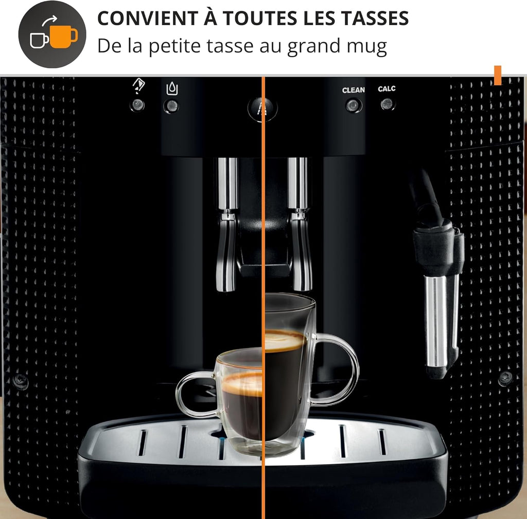 Machine à café grain Essential YY8125FD 15 bars 1400 W réservoir 1,7 L bac grains 260 g buse vapeur nettoyage automatique