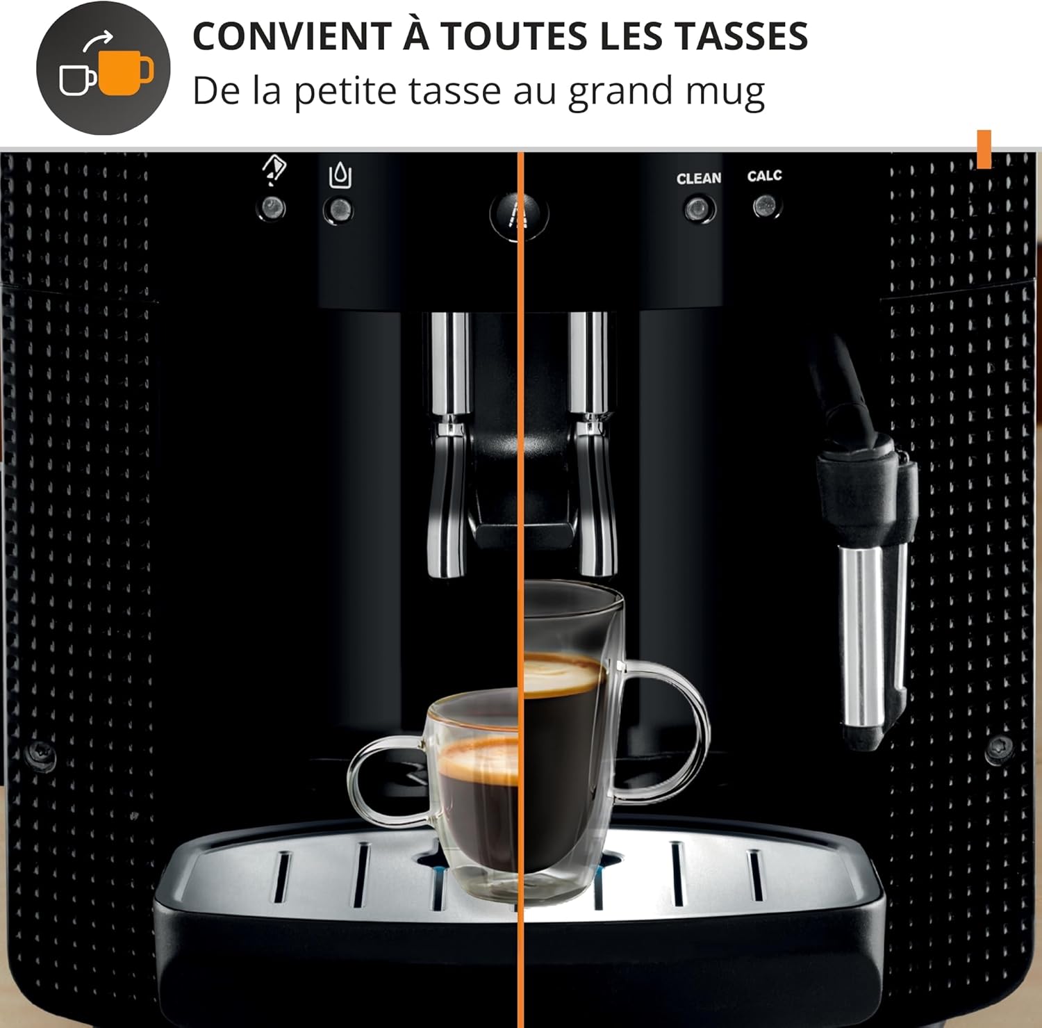 Machine à café grain Essential YY8125FD 15 bars 1400 W réservoir 1,7 L bac grains 260 g buse vapeur nettoyage automatique